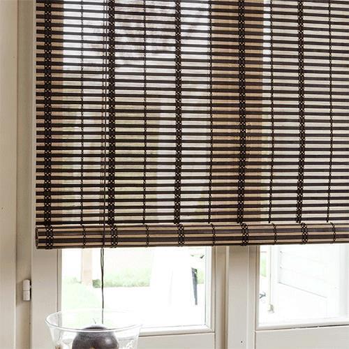 TAPPARELLA MIDOLLINO IN LISTELLI DI BAMBOO  cm 120 x 250 - marrone scuro