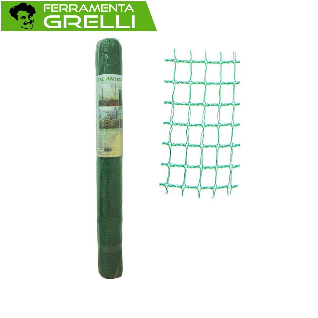 RETE ANTIGRANDINE VERDE IN TELI  • mt 10x4h