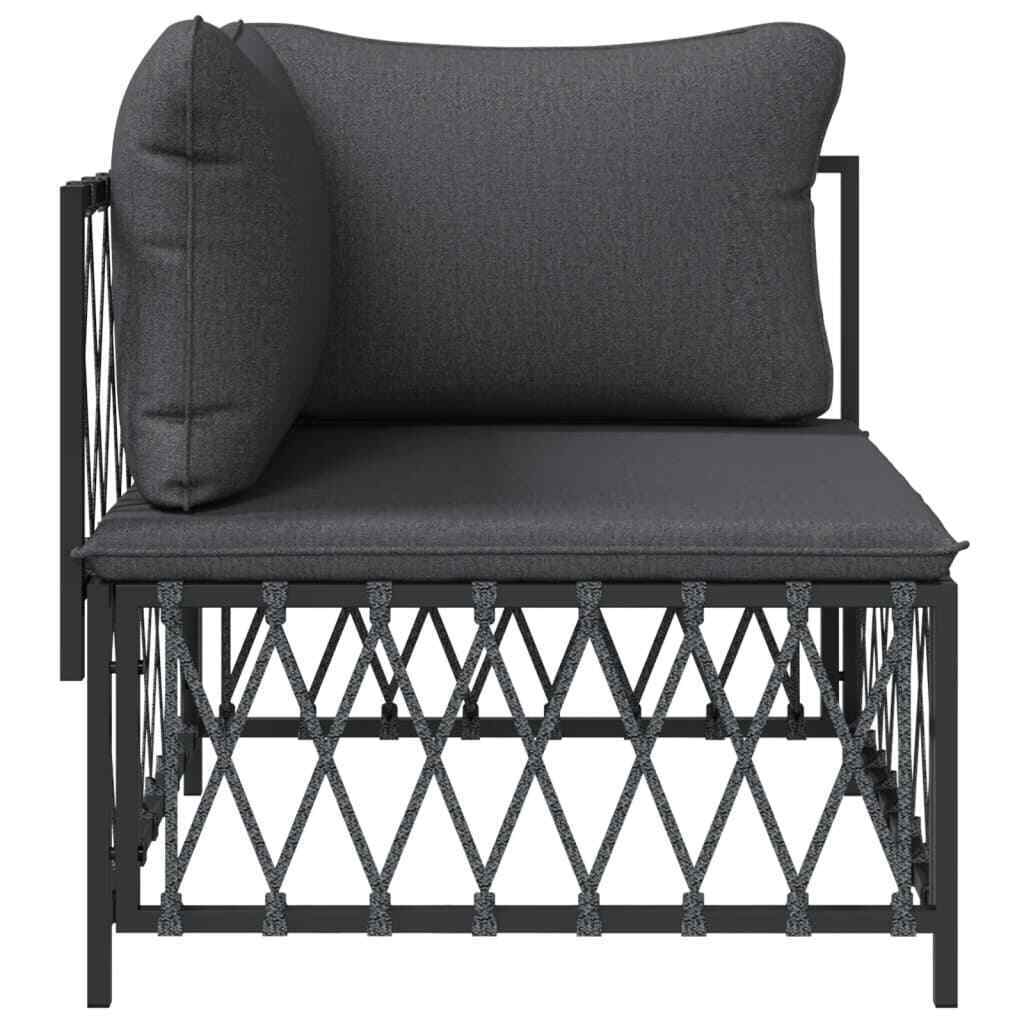 AX Divano Angolare Modulare Giardino 3 Cuscini Grigio 72x72x66cm MC110Kg 364142
