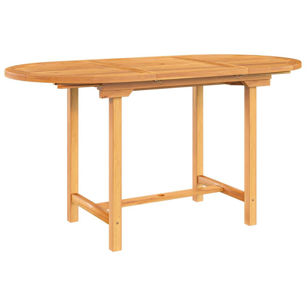 AX Tavolo Giardino Pranzo ø5cm 110/160x80x75cm Teak Foro Ombrellone Casa 363486
