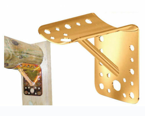 PIASTRA GIUNZIONE PIEGATA CON RINFORZO E PIANO PER LEGNAME PALO D.80/100 (29568)