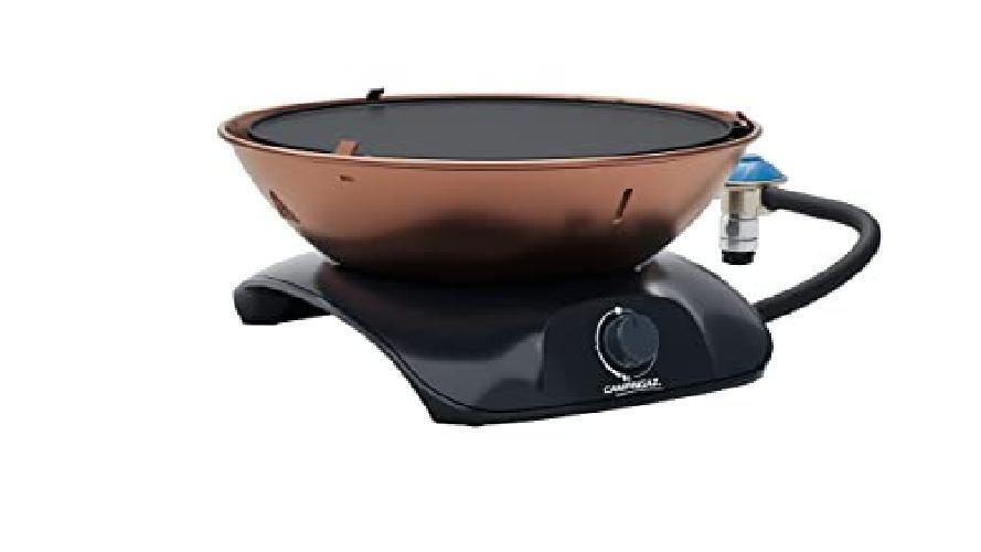 Campingaz 360 Grill CV, Barbecue da Tavolo Rotondo da Campeggio con Coperchio, G