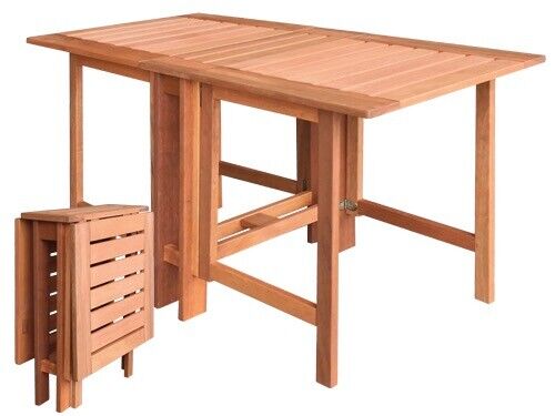 NBrand Tavolo in Legno Tavolo da Giardino Pieghevole 130x60x72 cm IMPRESSION