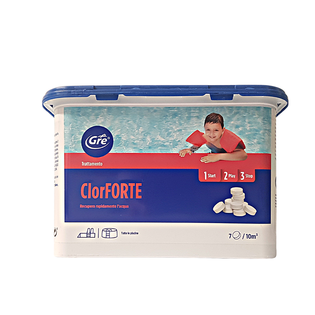 GRE CLORO SHOCK 20G PASTIGLIE - 1KG PISCINA MANUTENZIONE PULIZIA