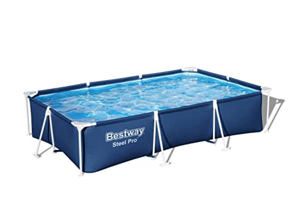 (TG. 300 x 66 cm Dunkelblau) Bestway Steel PRO Frame - Set Piscina con Pompa Fil