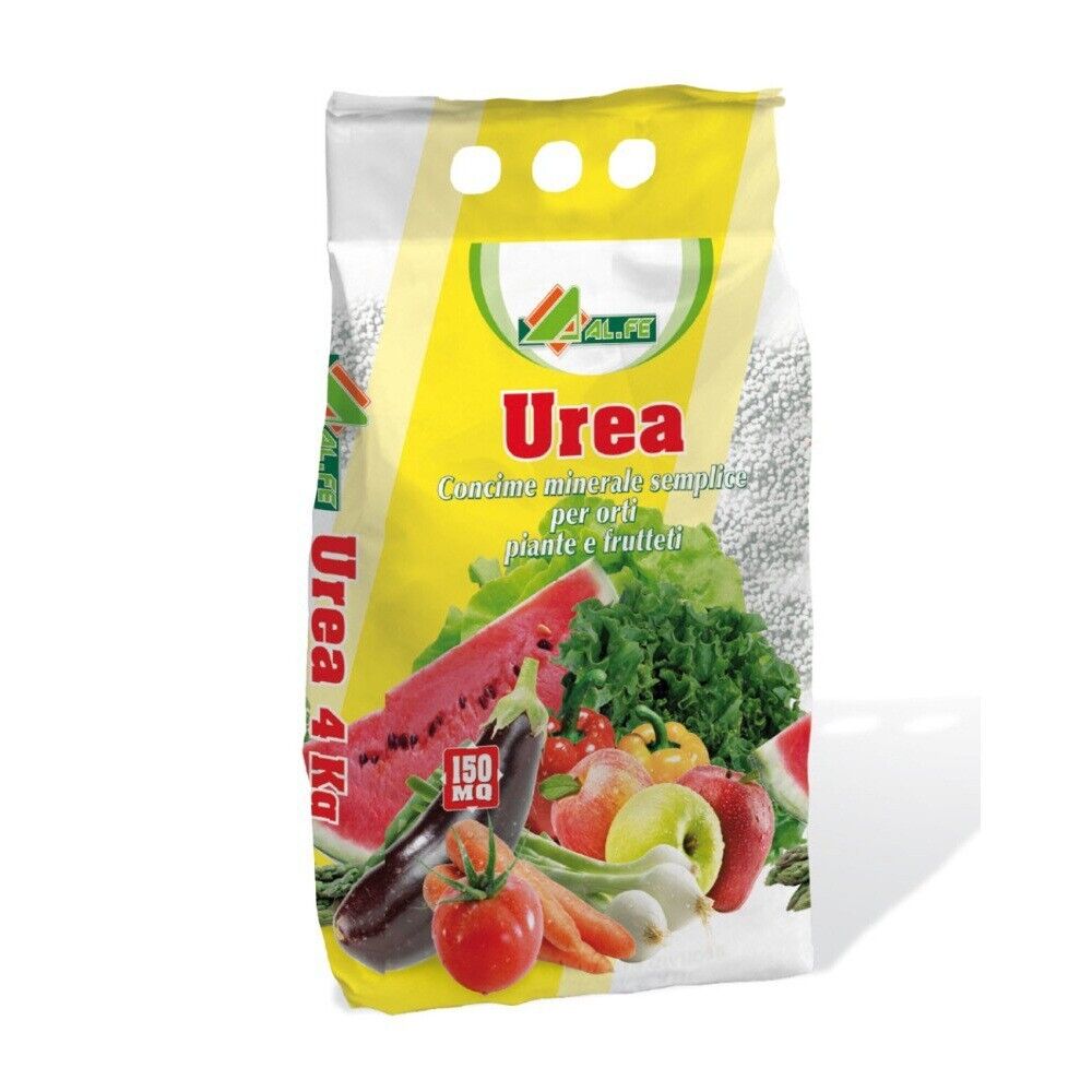 UREA 46% CONCIME MINERALE GRANULARE NUTRIMENTO AZOTO PER ORTO PIANTE ALBERI 4 kg