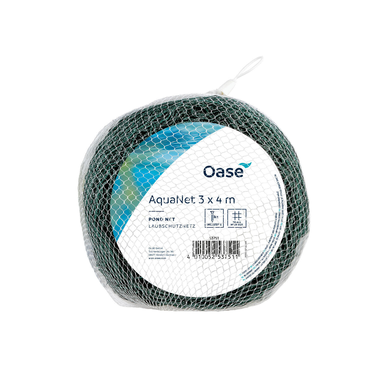 Oase AquaNet Rete Per Proteggere I Laghetti Da Caduta Foglie E Rami 3x4 mt