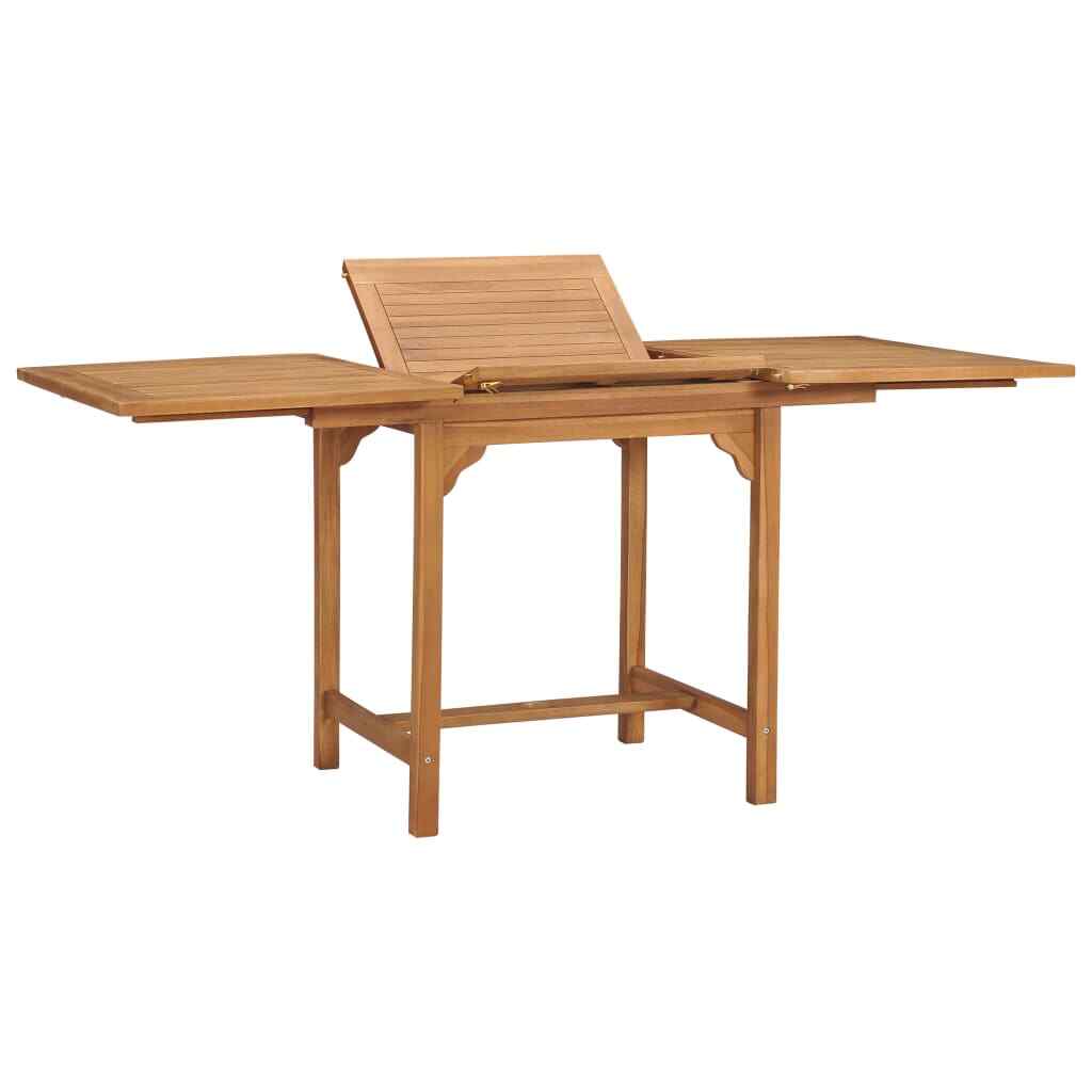 AX Tavolo Teak Terrazzo Pranzo Resistente Patio 110-160x80x75cm Giardino + 47420