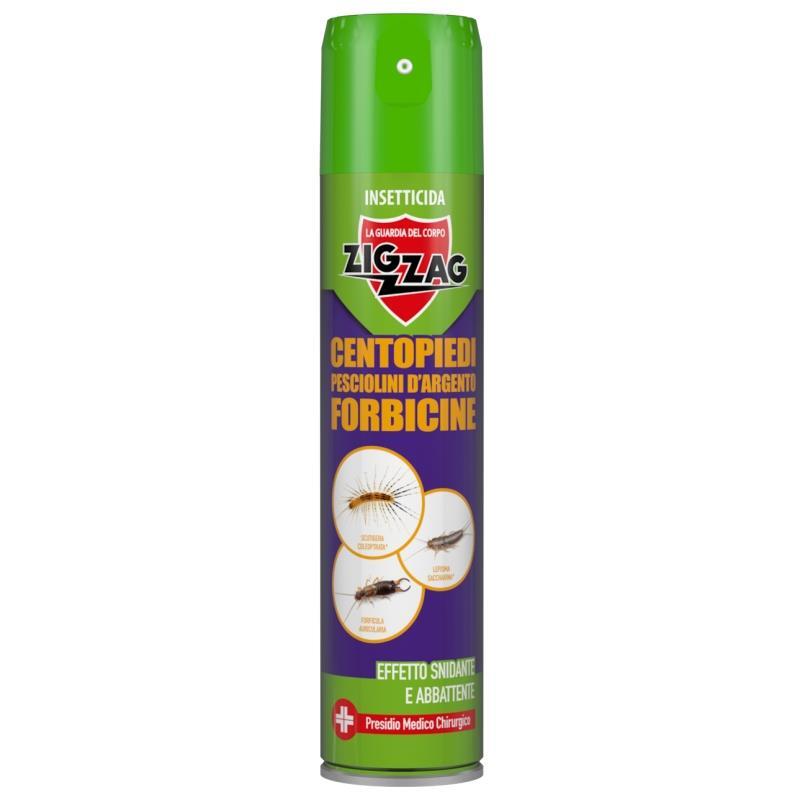 ZIG ZAG INSETTICIDA SPRAY CENTOPIEDI PESCIOLINI D'ARGENTO FORBICINE 300 ML
