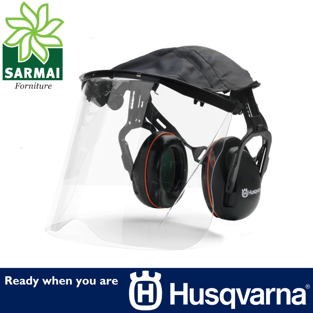 HUSQVARNA Cuffia cuffie protettive di protezione 27Db con visiera a norma EN1731