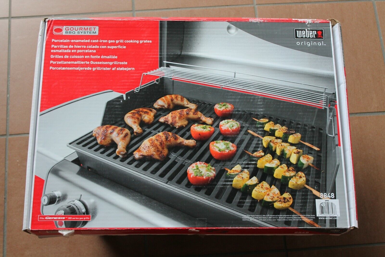 WEBER 8848 GRIGLIA DI COTTURA GOURMET GBS Per BARBECUE A GAS GENESIS SERIE 300