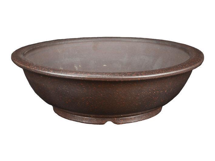 Vaso per bonsai rotondo in gres 22,5x22,5x6,5 cm - B084c