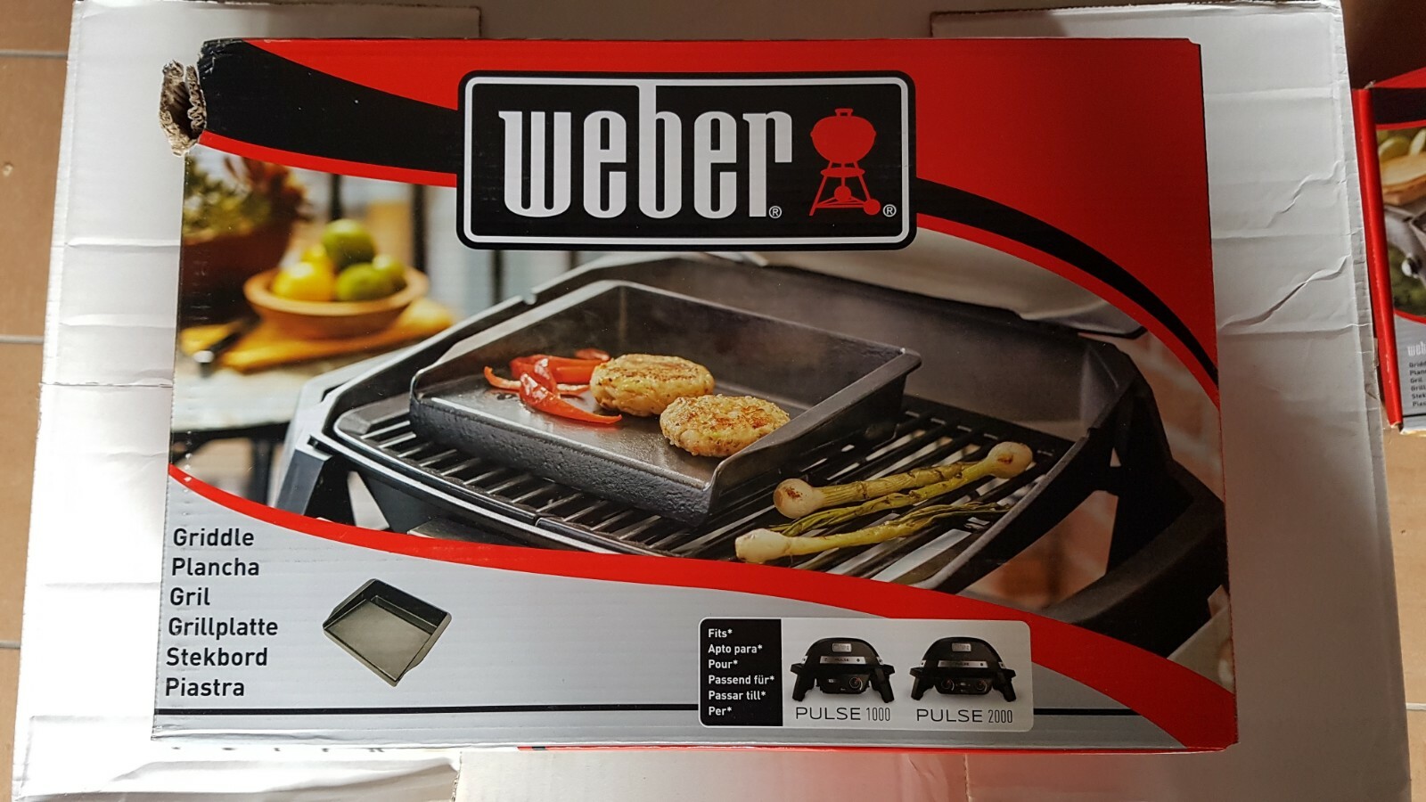 Weber 6609 Piastra in Ghisa Smaltata piccola per serie Pulse 1000 e 2000 NUOVA