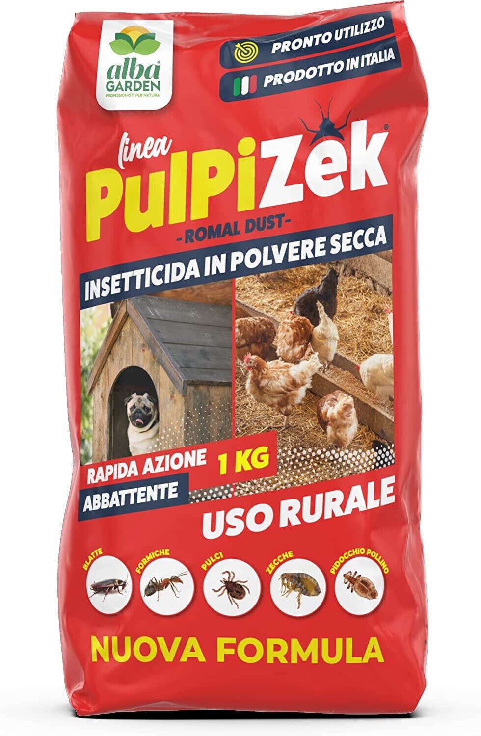 INSETTICIDA POLVERE PULPIZEK ROMAL D 1 KG FORMICHE INSETTI PULCI PIDOCCHI ZECCHE