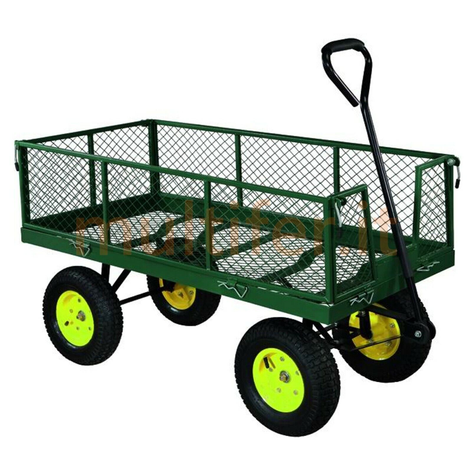 CARRELLO DA GIARDINO IN ACCIAIO 4 RUOTE MODELLO DEMETRA