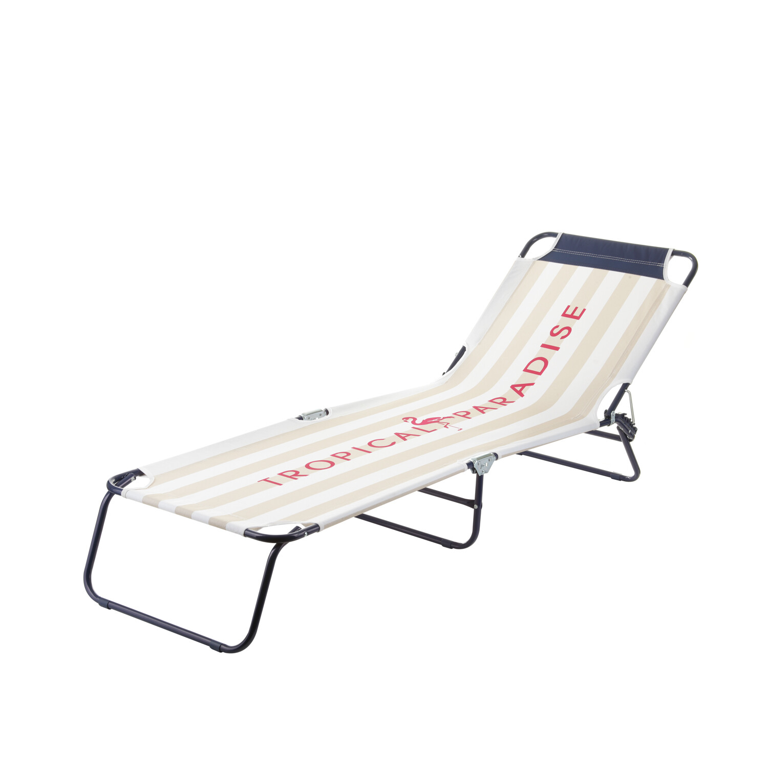 Lettino prendisole pieghevole righe beige Paradise beige