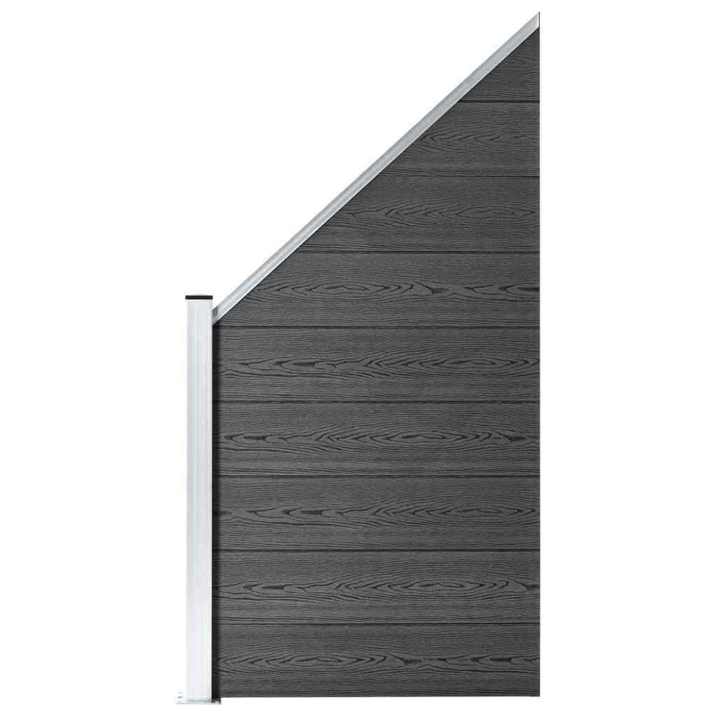 AX Recinzione 95x105/180cm Nero 95x105 180cm Sicurezza Barriera Giardino 148974
