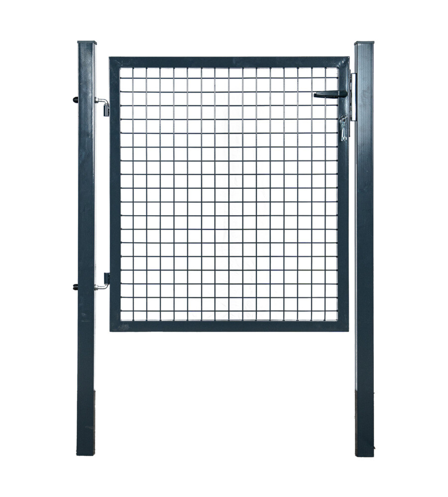 CANCELLO ELETTROSALDATO 100 x 100 CM CON PALI DIAMETRO 6 CM - GRIGIO.