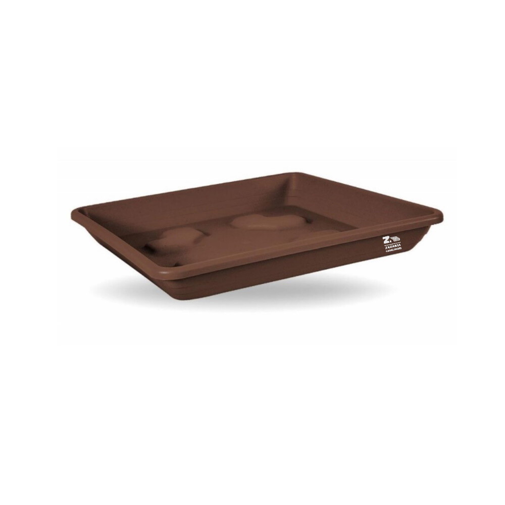 SOTTOVASO QUADRATO IN PLASTICA CM 30X30 COLOR BRONZO PER VASO QUADRATO CM 32X32