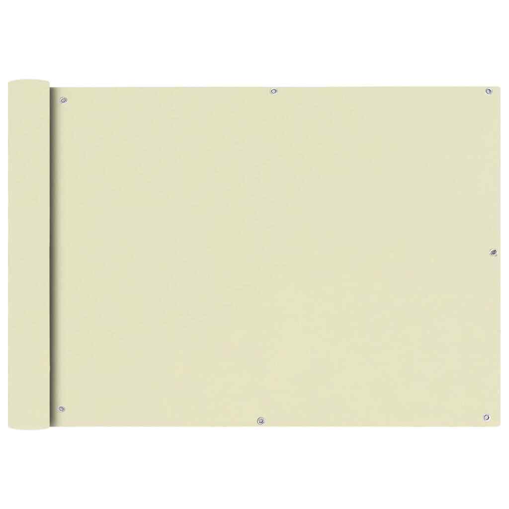 AX Paravento 75x600cm Crema Occhielli Protezione Terrazzo Schermo Balcone 42337