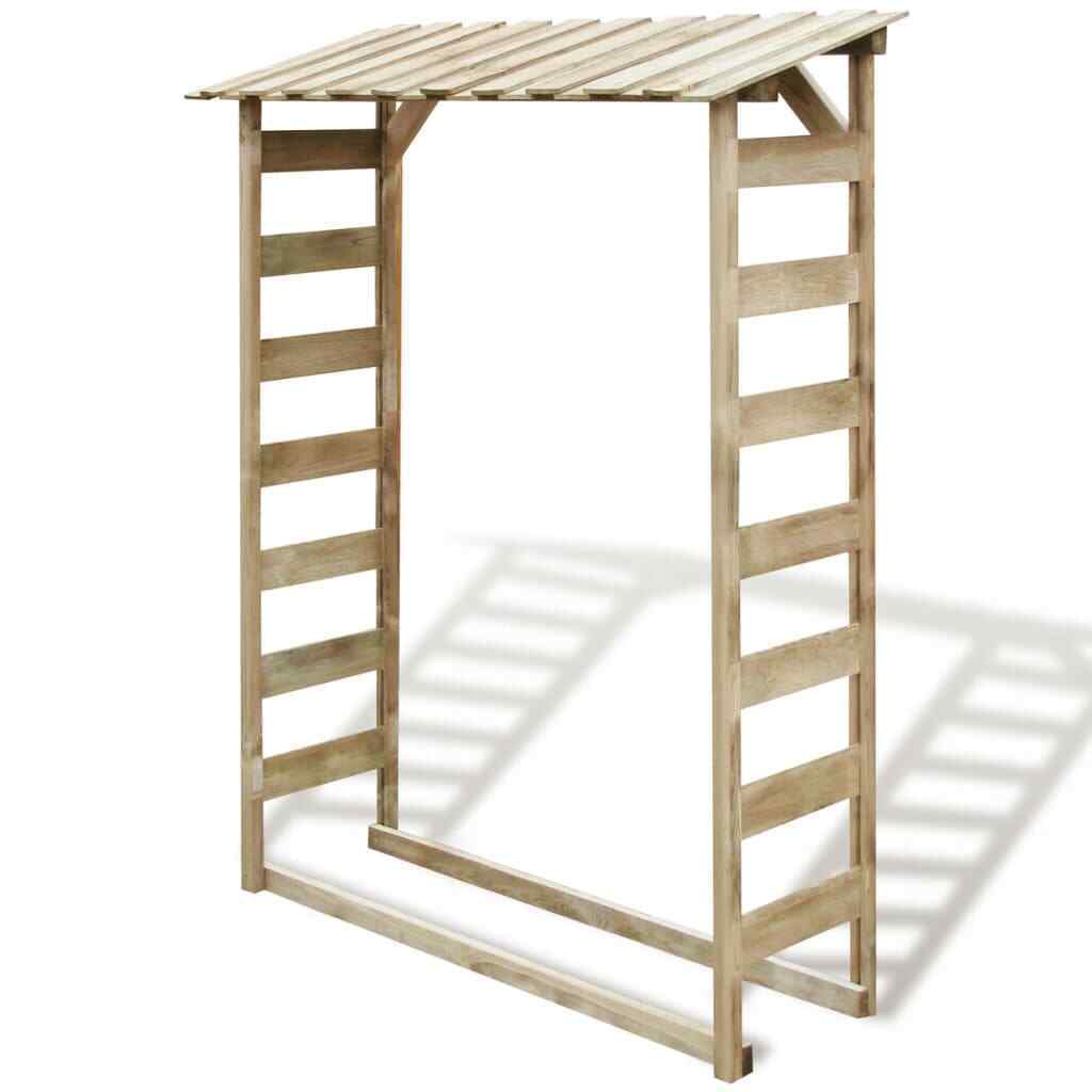 AX Capanno Ventilato Legna Tronchi Tetto Attrezzi Casetta 150x44x176cm New 42956