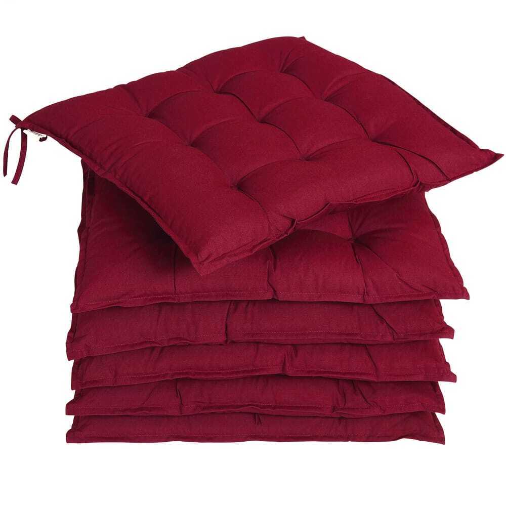 Sitzkissen 6er-Set Cosy Dunkelrot