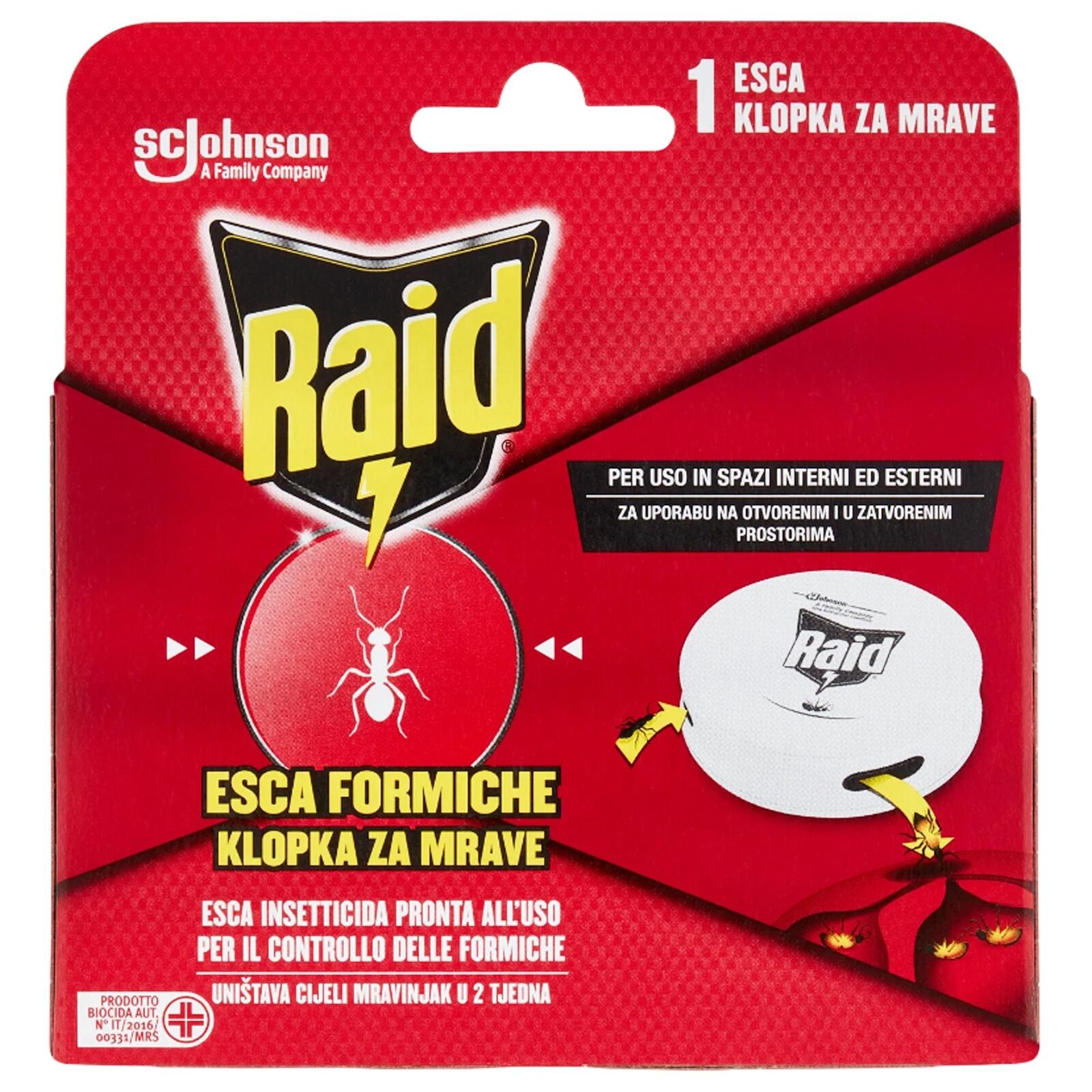 RAID ESCA FORMICHE INSETTICIDA PRONTA ALL'USO 1 PEZZO