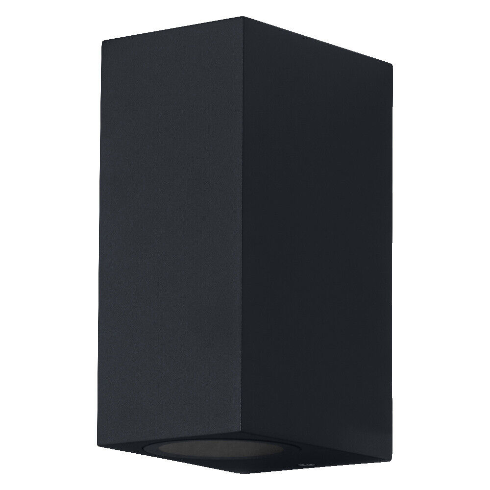 LEDVANCE ENDURA Classic Square Updown Außen-Wandleuchte, schwarz, GU10-Sockel (m