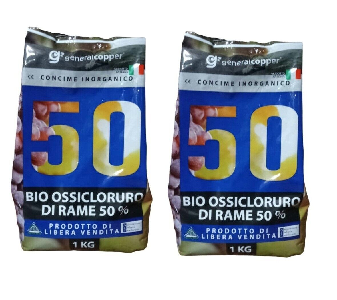 RAME 50 OSSICLORURO DI RAME 50% FUNGICIDA VERDERAME AGRICOLTURA BIOLOGICA 2 KG
