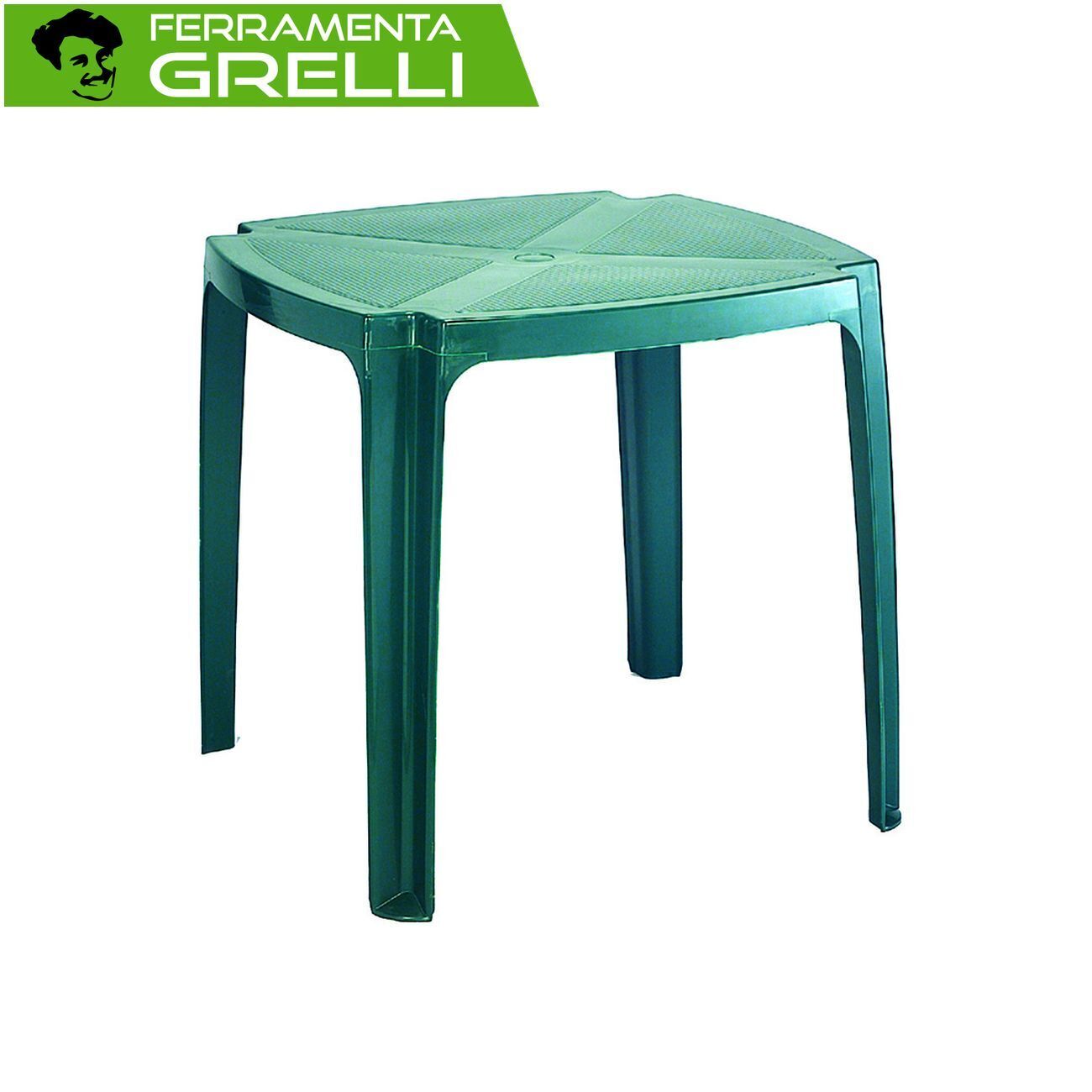 TAVOLO DA GIARDINO "75X75" VERDE CM.75X75X72H.
