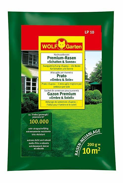 Sementi per prato verde densità al top da 200 gr codice LP 10 marca WOLFGARTEN