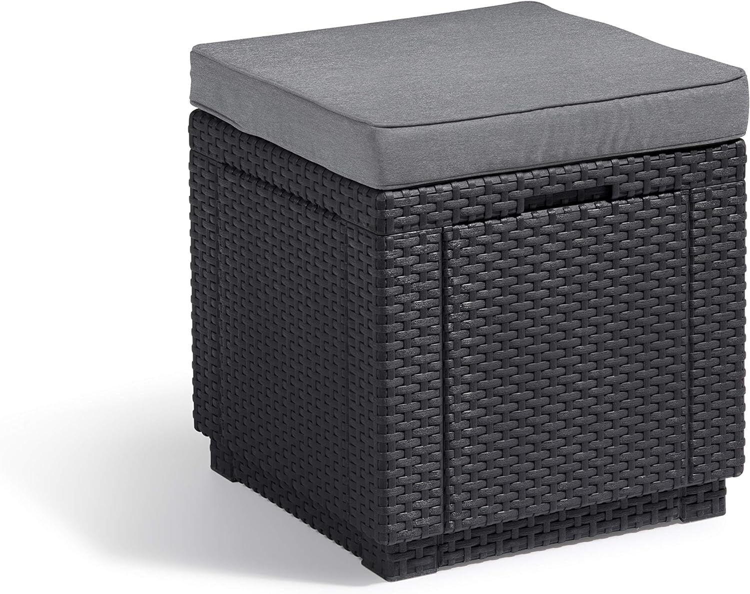 Keter Allibert by Cube - Sgabello con vano portaoggetti, Coperchio...