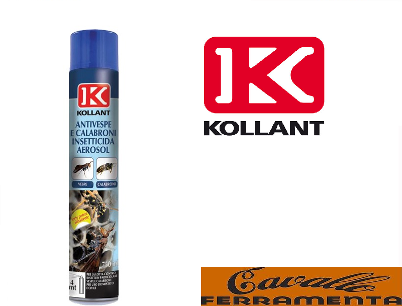 VESPICIDA SPRAY ANTI VESPE API CALABRONI INSETTICIDA GETTO 4 METRI 750ml KOLLANT