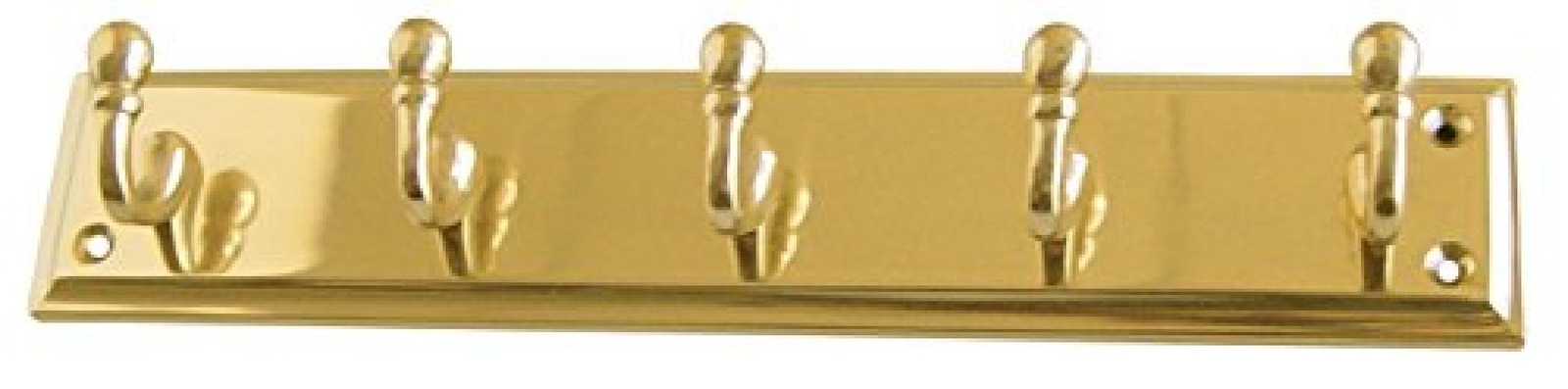 Imex la Volpe B-76153-Appendiabiti a 5 ganci in ottone luce, 250 x 48 mm