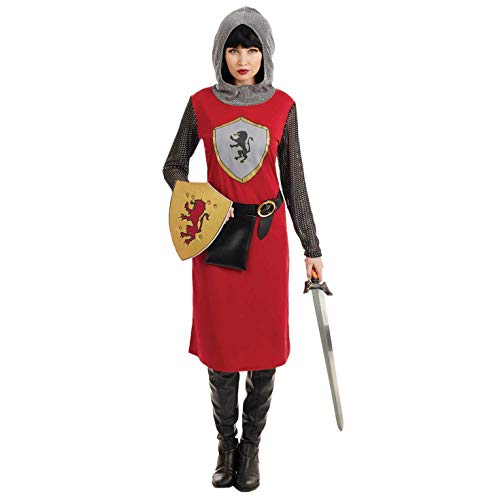 Fun Shack Costume Cavaliere Donna, Vestito Cavaliere Donna, Costume Guerriera Donna, Costume Carnevale Cavaliere, Costume Cavaliere Medievale Donna, C