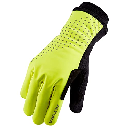 Altura Nightvision - Guanti Da Ciclismo Unisex Isolati Riflettenti, Impermeabili, Taglia S, Colore: Giallo