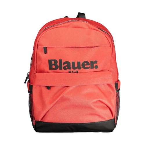 Blauer Zaino South Unisex Uomo Tessuto Tecnico Rosso Spallacci Regolabili Resistenti Chiusura Zip Tasca Centrale Taschini Laterali In Rete
