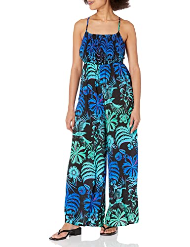 Desigual Jampsuit_Tropi 5010, Tuta In Tessuto Da Donna, Blu, 52 Donna