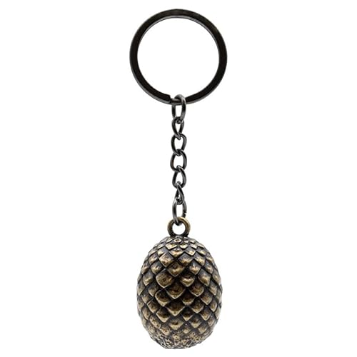 Abystyle - House Of The Dragon Portachiavi 3D Uovo Di Drago, Argento, Dimensions : H. 3,5 Cm X L. 2,7 Cm