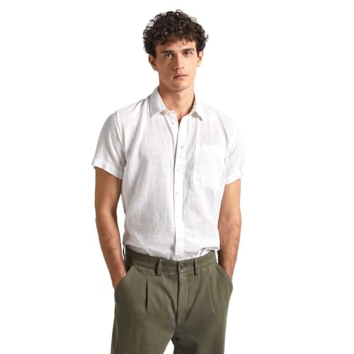 Pepe Jeans Paige, Camicia Uomo, Bianco (White),M
