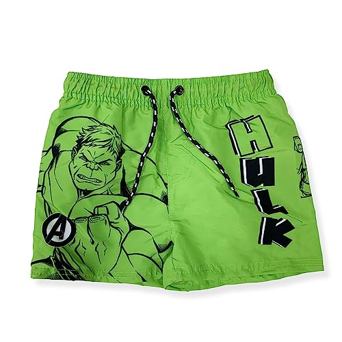 Sun City Costume Bermuda Hulk, Marvel, Avengers, Pantaloncino Da Mare Bambino, Verde