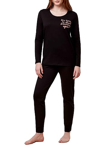 Triumph Donna Sets Pk 03 Lsl X, Pajama Set, Black, 54