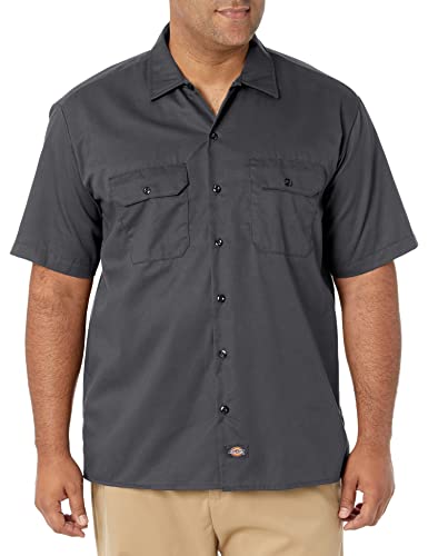 Dickies Work Shirt Short Sleeved, Camicia Da Lavoro Uomo, Grigio (Charcoal Grey), S