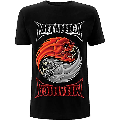 Metallica Yin Yang Uomo T-Shirt Nero S 100% Cotone Regular