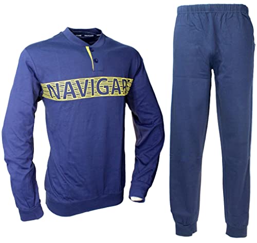 Navigare Pigiama Uomo Cotone Jersey Manica Lunga Colore Blu Navy 2141450 (M)