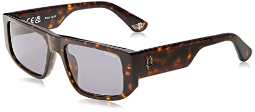 Police Spll13 Occhiali, Shiny Dark Havana, 55 Uomo