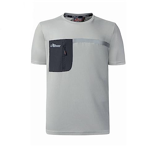 U-Power Christal, T-Shirt Classica Slim Fit, Abbigliamento Da Lavoro Da Uomo, Tessuto In Poliestere, Girocollo, Manica Corta, Comoda, Casual, Abbiglia