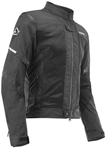 Acerbis Ramsey Vented Motorcycle Textile Jacket Giacca Tessile Moto Schwarz
