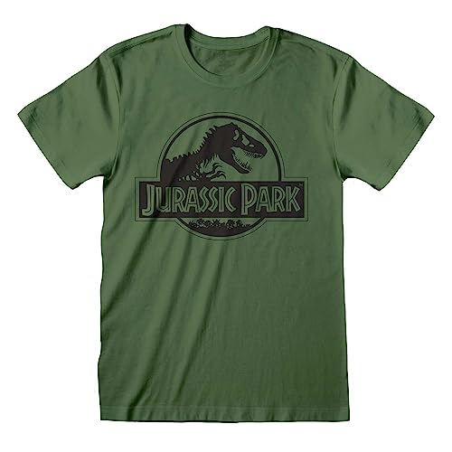 Jurassic Park Maglietta Shirt, Verde, M Uomo