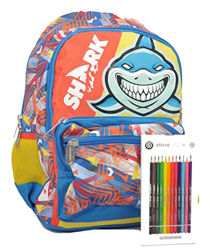 Tinta Unita Zaino Starter Shark C/Pastelli Young People